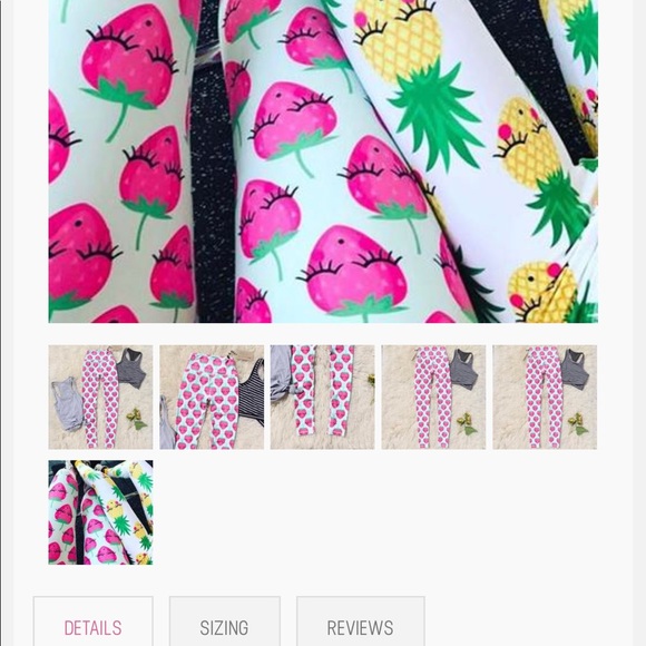 Spool72 strawberry leggings size small/medium. - Picture 6 of 6